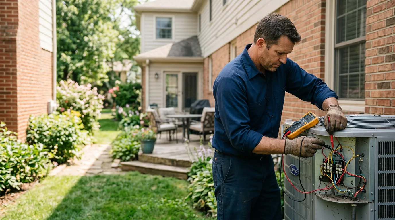 HVAC technician working near Rogers, AR